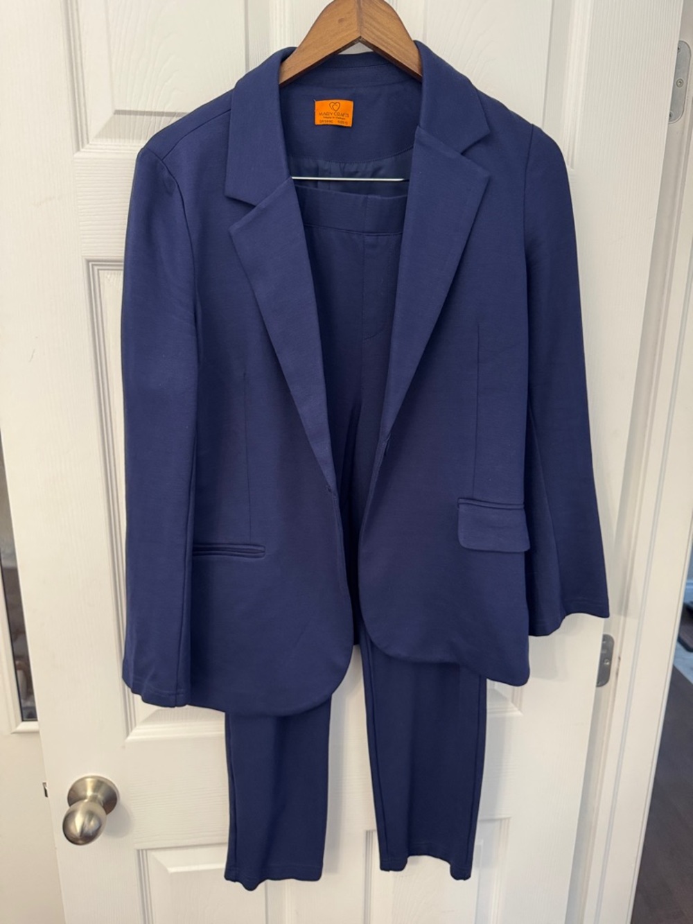 Stretch Navy Suit by Mary Crafts — Tailored Women's Suit